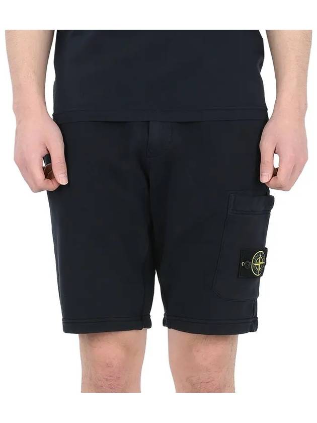 Wappen Patch Pocket Drawstring Shorts Navy - STONE ISLAND - BALAAN 3