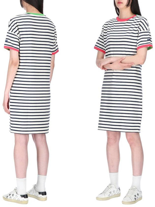 Soros Stripe 0677 50 Women's Short Sleeve Dress - SAINT JAMES - BALAAN 1