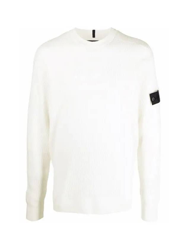 Shadow Project Wappen Patch Knit Top White - STONE ISLAND - BALAAN 3