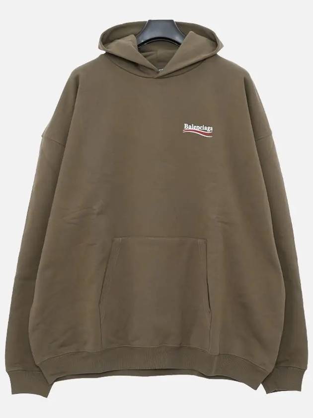 Men's Political Campaign Large Fit Hoodie Khaki - BALENCIAGA - BALAAN 2