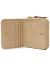 Matelasse Logo Zip Around Half Wallet Sand Beige - MIU MIU - BALAAN 6