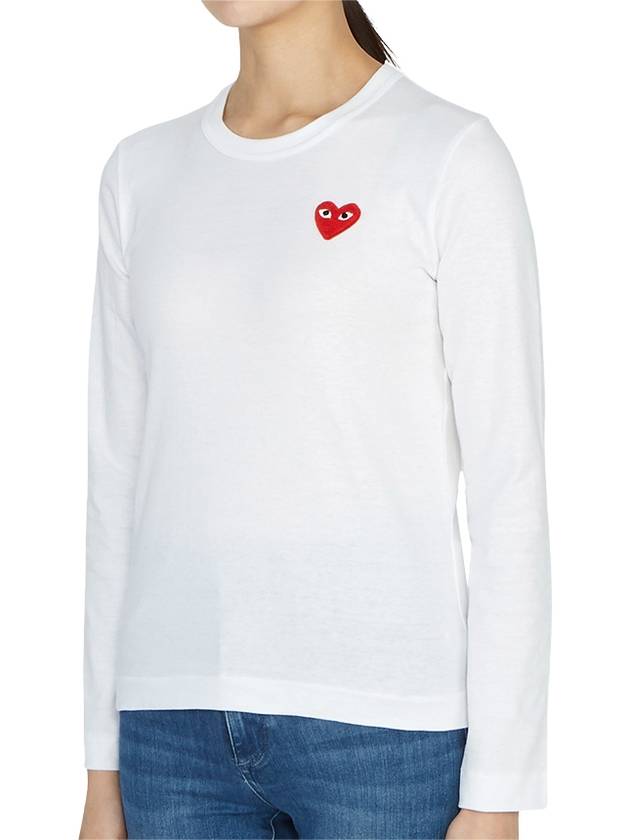 Comme des Gar ons Red Waffen Women s Long Sleeve T Shirt AZ T117 051 2 - COMME DES GARCONS PLAY - BALAAN 2