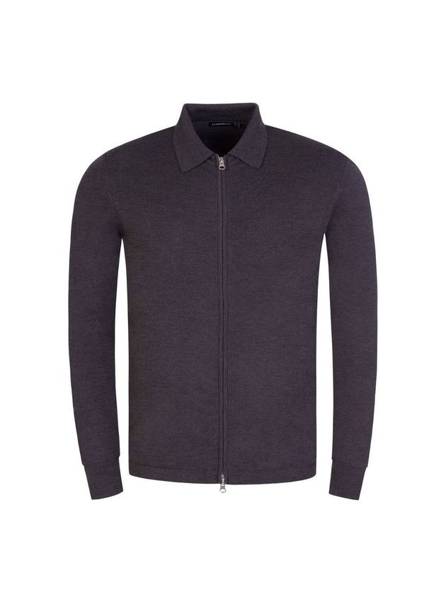 Nyle Merino Zipper Cardigan Dark Grey - J.LINDEBERG - BALAAN 1