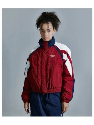 Heritage Crop Padded Jacket Red - REEBOK - BALAAN 1