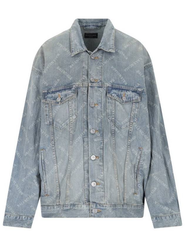 Logo Print Denim Jacket Blue - BALENCIAGA - BALAAN 2