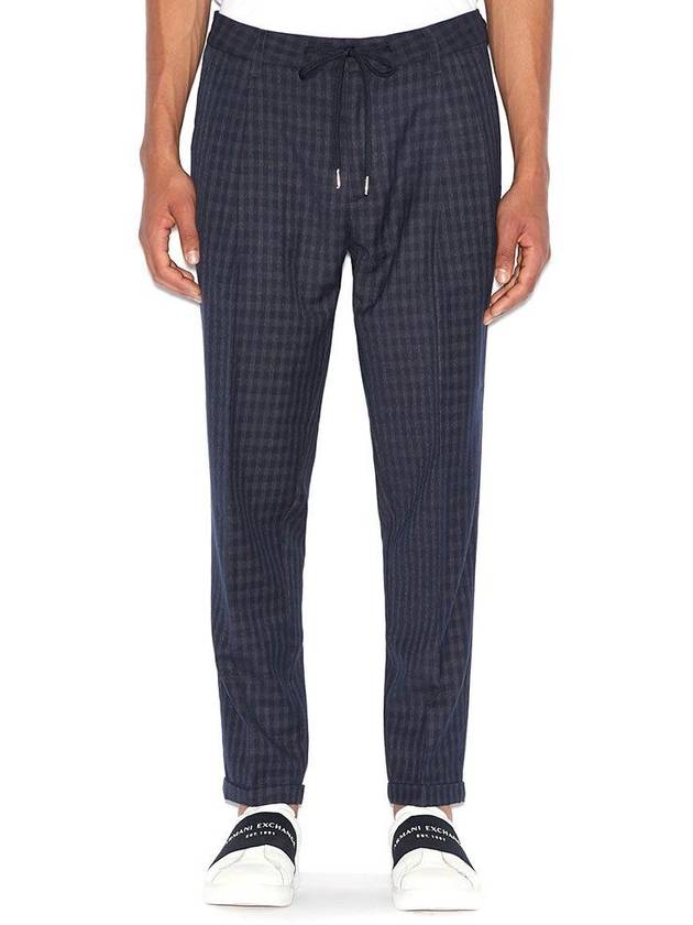 Armani Exchange Gingham Check TROUSER - ARMANI EXCHANGE - BALAAN 5