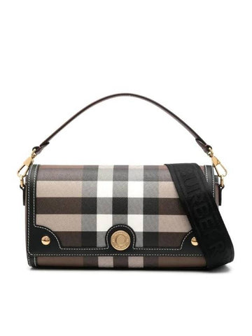 Note Leather Cross Bag Brown - BURBERRY - BALAAN 1