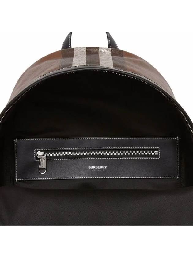 JETT check leather backpack dark brown - BURBERRY - BALAAN 4