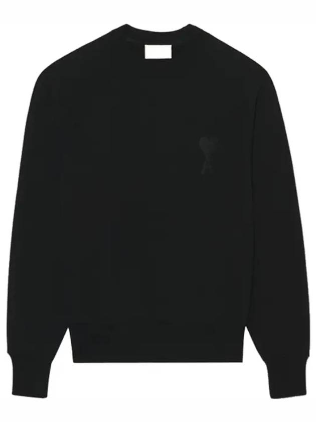 Big Heart Logo Sweatshirt Black - AMI - BALAAN 2