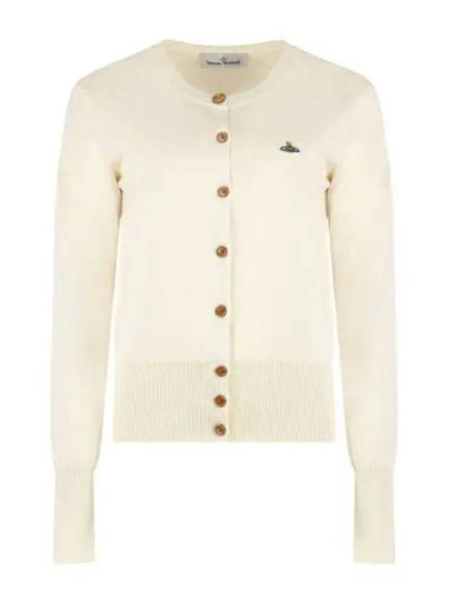 Logo Patch Cardigan Off White - VIVIENNE WESTWOOD - BALAAN 2