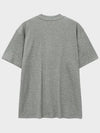 Ribbed Mock Neck Half Short Sleeve T-Shirt Grey - NOIRER - BALAAN 4