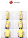 Men's Somewear Printing Vintage Washed Jeans Short Sleeve TShirt 74GC0900 Yellow - DSQUARED2 - BALAAN 5