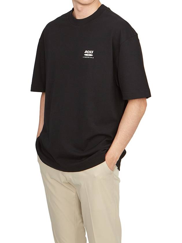 Men's Crewneck Cotton Short Sleeve T-Shirt Black - HUGO BOSS - BALAAN 5