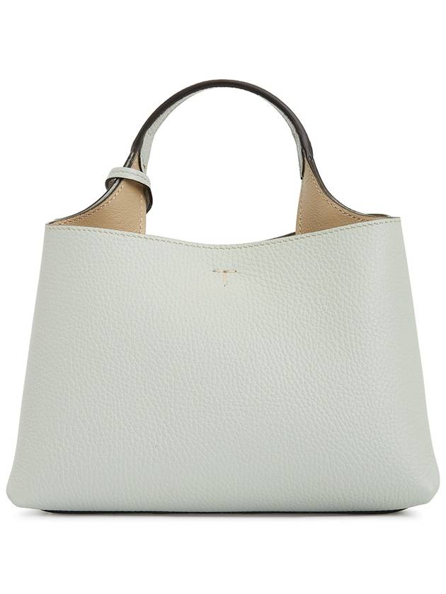 Logo Charm Leather Micro Tote Bag Grey - TOD'S - BALAAN 4