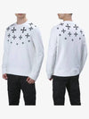 Men's Multi Cross Print Sweatshirt White - NEIL BARRETT - BALAAN 4