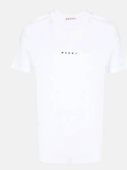 Classic Logo Print Cotton Short Sleeve T-Shirt White - MARNI - BALAAN 2