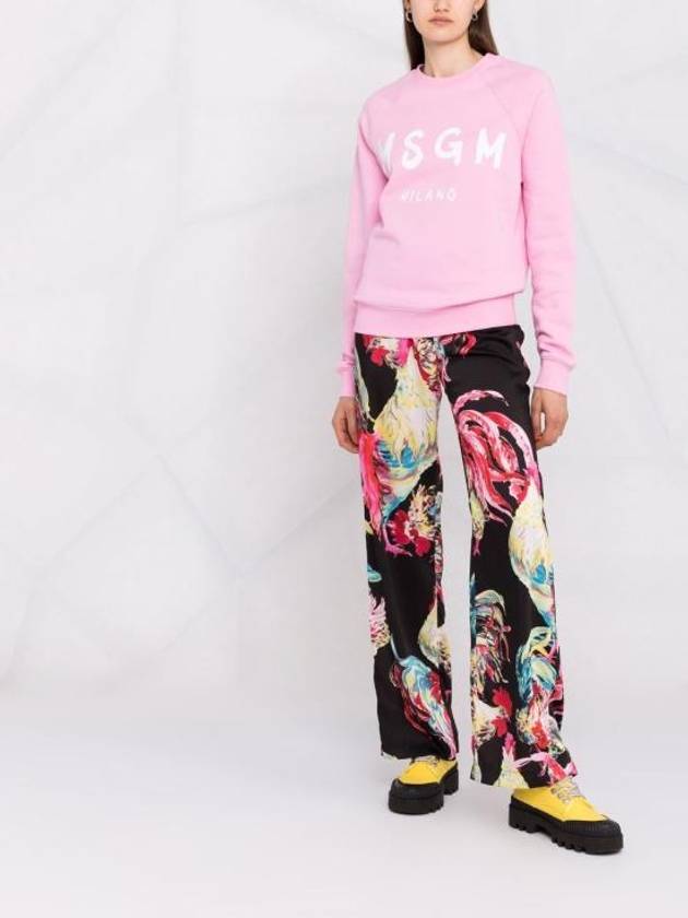 Brush Logo Printing Sweatshirt Pink - MSGM - BALAAN 3