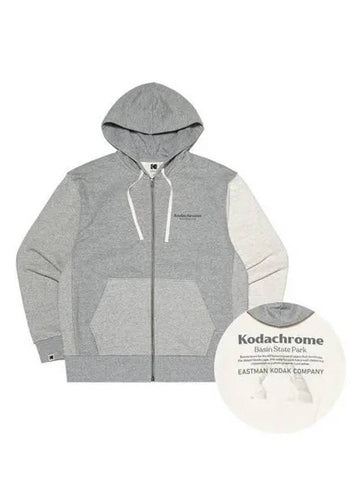 KODAK Trip Color Block Hooded Zip Up M GREY - KODO - BALAAN 1