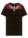 Double Wing Print Short Sleeve T-Shirt Khaki - MARCELO BURLON - BALAAN 2