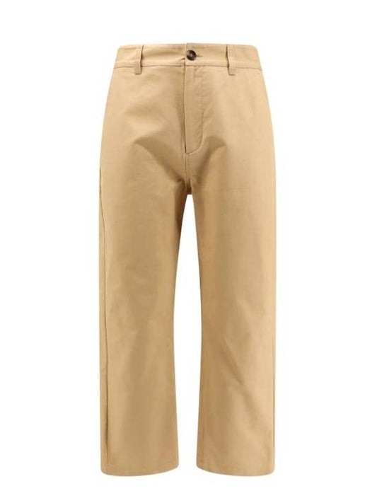 Cotton Straight Pants Beige - MARNI - BALAAN 1