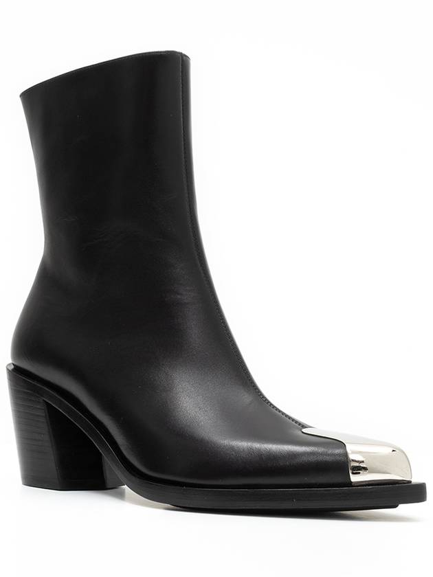 silver toe ankle middle boots heel - ALEXANDER MCQUEEN - BALAAN.