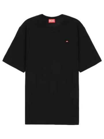 Adjust Micro Short Sleeve T Shirt Black Tee - DIESEL - BALAAN 1