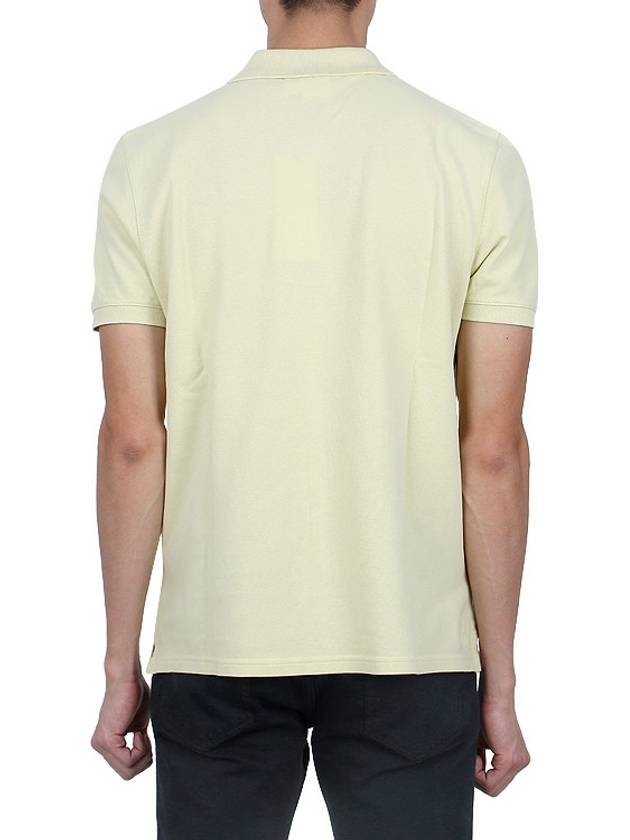 Fox Head Patch Cotton Polo Shirt Yellow - MAISON KITSUNE - BALAAN 5