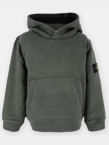 Stone Kids Waffen Patch Hood Sweatshirt Khaki 771661640 V0058 - STONE ISLAND - BALAAN 1