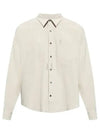 De Coeur Boxy Fit Long Sleeve Shirt Beige - AMI - BALAAN 2