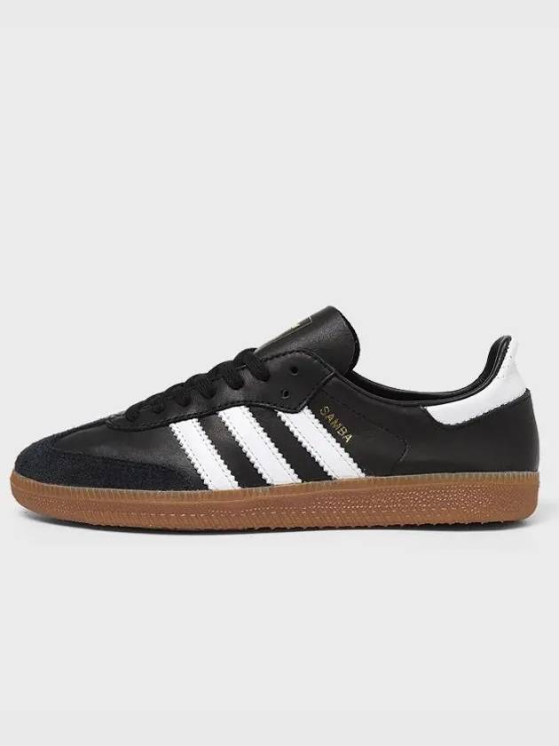 Samba Decon Leather Low Top Sneakers Core Black - ADIDAS - BALAAN 3