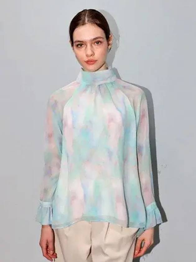 Marbling Blouse Blue - DAMAGE MNEMONIC - BALAAN 1