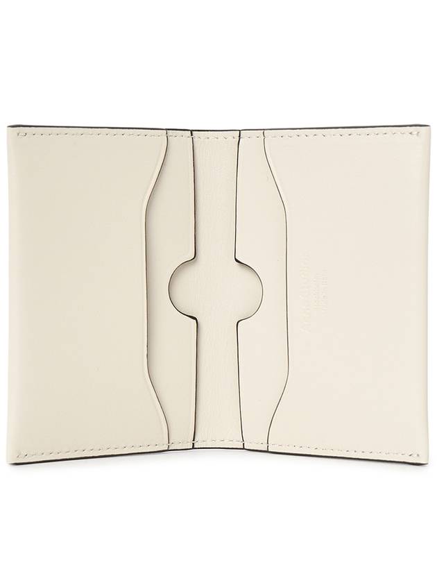 Folded Leather Card Wallet White - ACNE STUDIOS - BALAAN 5