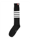 4 Bar Stripe Cotton Socks Black - THOM BROWNE - BALAAN 1