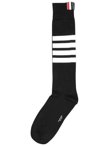 4 Bar Stripe Cotton Socks Black - THOM BROWNE - BALAAN 1