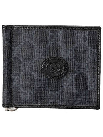 Interlocking G Money Clip Half Wallet Grey - GUCCI - BALAAN 1