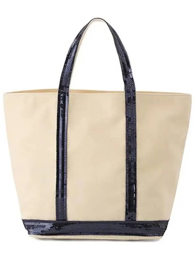 Canvas M Cabas Tote Bag Beige - VANESSA BRUNO - BALAAN 6