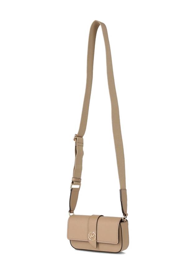 Greenwich Small Saffiano Leather Sling Cross Bag Beige - MICHAEL KORS - BALAAN 5