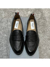 Men's Vitello Flexible Leather Sole Soft Penny Loafer Black - THOM BROWNE - BALAAN 5