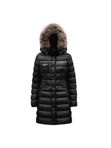 Hermifur Long Down Padding Black - MONCLER - BALAAN 1