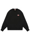 Paris Logo Crew Neck Cotton Sweatshirt Black - KENZO - BALAAN 2