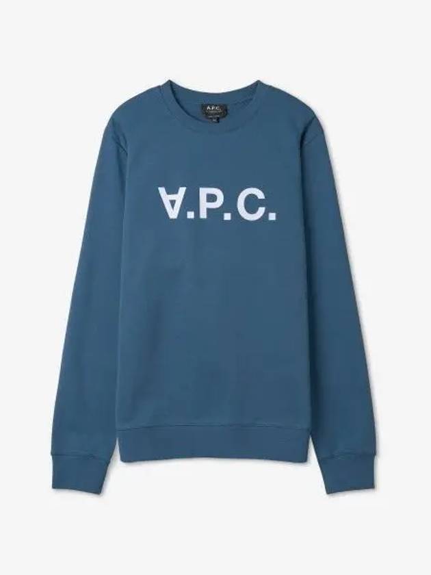 VPC Logo Crew Neck Sweatshirt Blue - A.P.C. - BALAAN 2