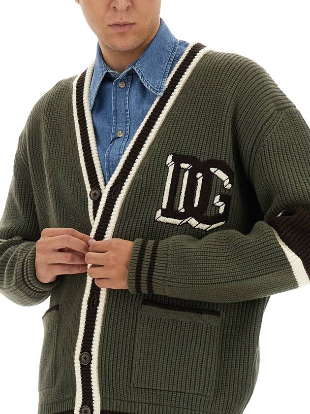 DG logo patch knit cardigan black - DOLCE&GABBANA - BALAAN 5