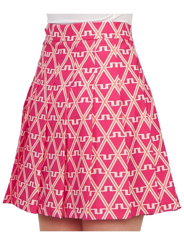 Golf Women's Adina Print Skirt Geo Fuchsia Purple - J.LINDEBERG - BALAAN 9