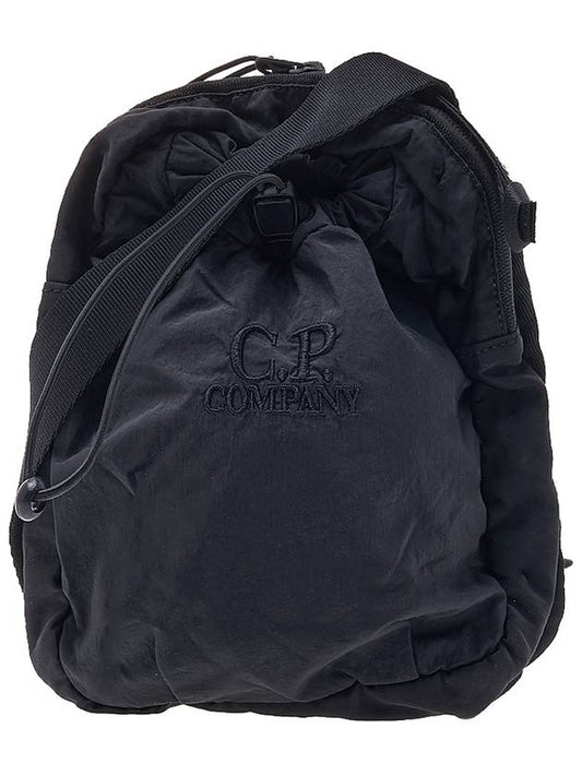 Logo Embroidered Nylon Shoulder Bag Black - CP COMPANY - BALAAN 1