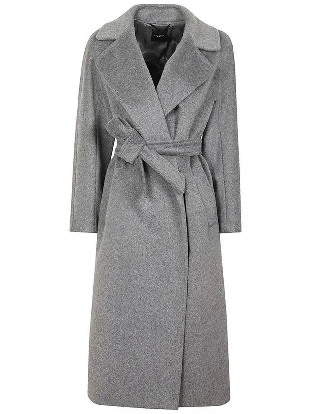 TEMPERA Belted Wool Coat Gray 2425016102 005 - MAX MARA - BALAAN 2