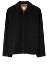 EKD Logo Embroidered Zip-Up Jacket Black - BURBERRY - BALAAN 2