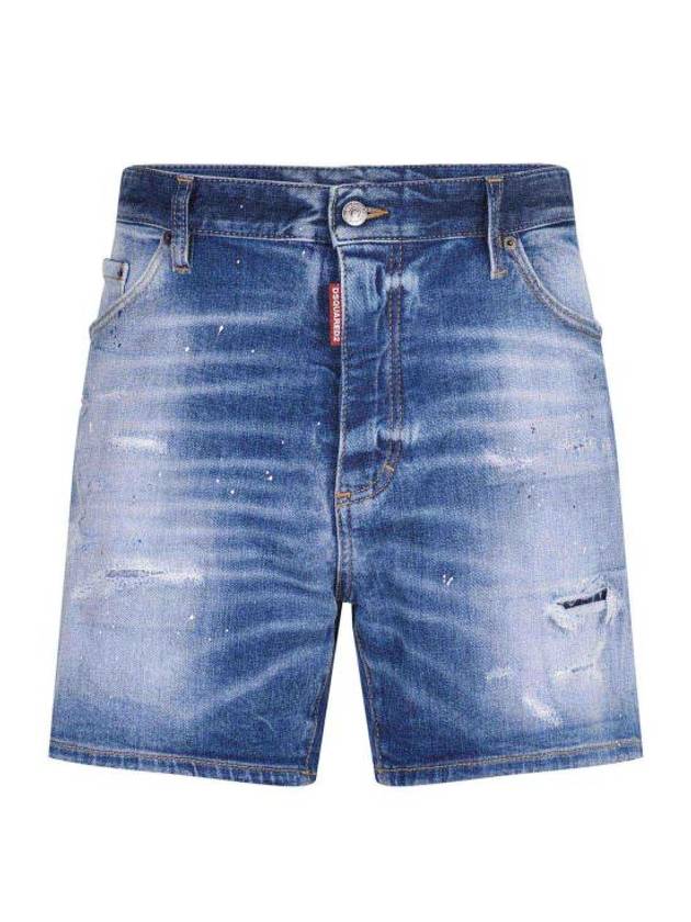 Distressed Effect Denim Shorts Blue - DSQUARED2 - BALAAN 2