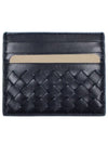 Intrecciato Lambskin 3-fold Card Wallet Midnight Blue - BOTTEGA VENETA - BALAAN.