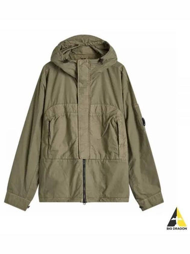 CP Company Flatt Nylon Hooded Overshirt 17CMOS132A 005991G 359 Flat - CP COMPANY - BALAAN 1