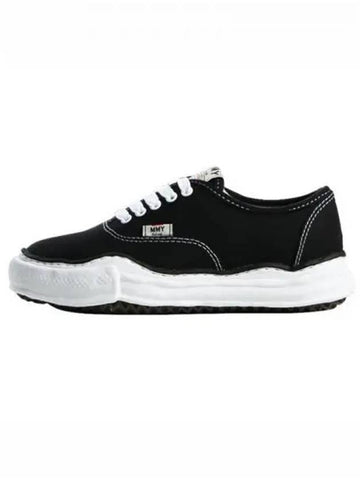 A02FW704 BK Baker OG Sole Canvas Low Top Sneakers Black Shoes TJ 271332 - MAISON MIHARA YASUHIRO - BALAAN 1